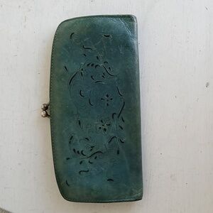 HOBO Leather Wallet Clutch Blue